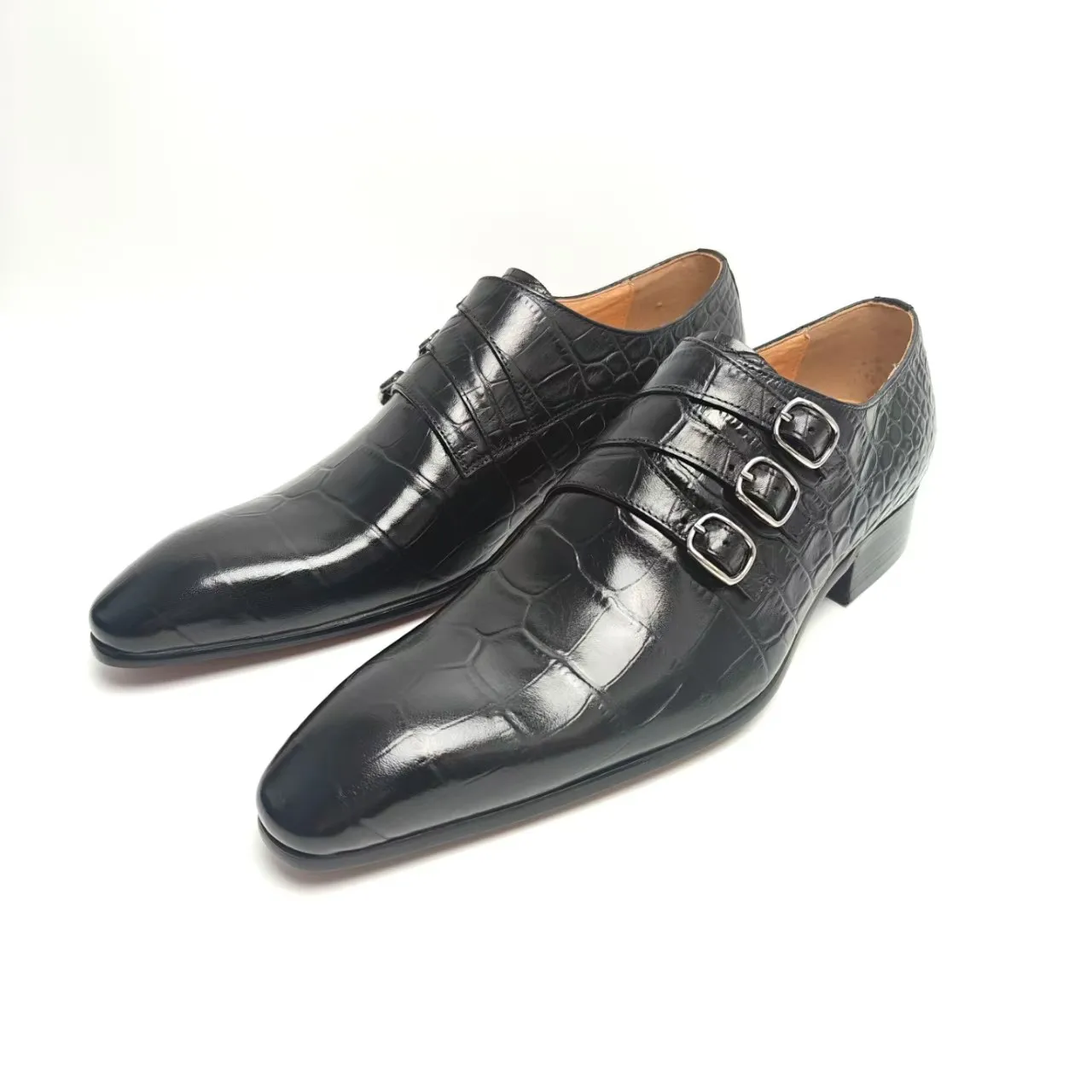 

Handmade Men's Leather Shoes Fashion Office Casual Oxfords Business Work Shoes Black Purple Comfortable Man Shoe Genuine Leather