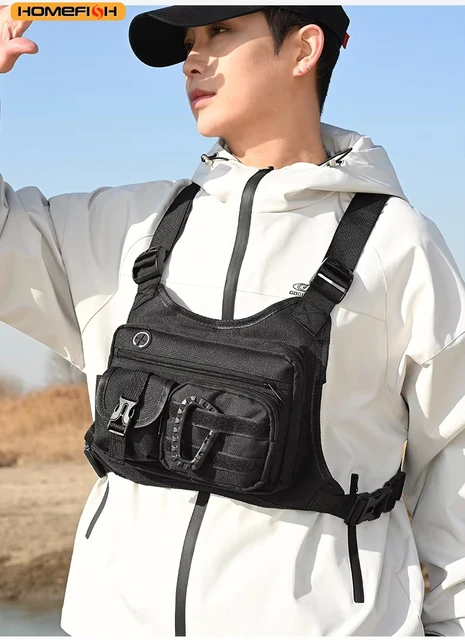 HOMEFISH Outdoor Chest Bag For Men and Women, Tactical Vest For Running, Cycling, EDC Chest Pack Rig For Sports and Workouts 4 HOMEFISH Tactical Chest Bag for Running, Cycling and EDC – view 4
