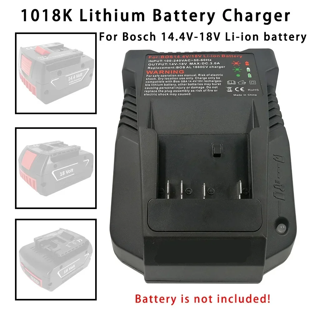 1018K Power Tool Fast Charger For Bosch Electric Drill 18V 14.4V Lithium Battery BAT609 BAT609G BAT618 BAT618G BAT614 2607336236