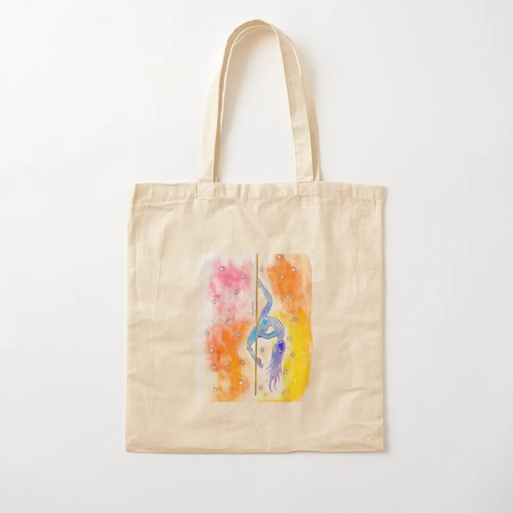 Instant Karma Pole Dancer Watercolor Tote Bag tote bags aesthetic Shopper handbag Shopper bag