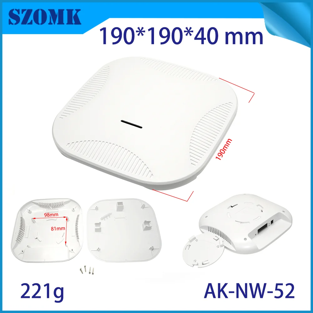SZOMK 190X190X40MM Plastic Network Enclosure Electronics Project Box Pcb Wifi Router Housing  Cabinet Wall Mount