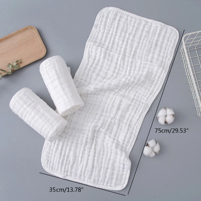 35×75CM Six Layer Long Square Towel Soft Cotton Gauze Bath Towel Newborn Feeding Towel Baby Washcloth Handkerchief