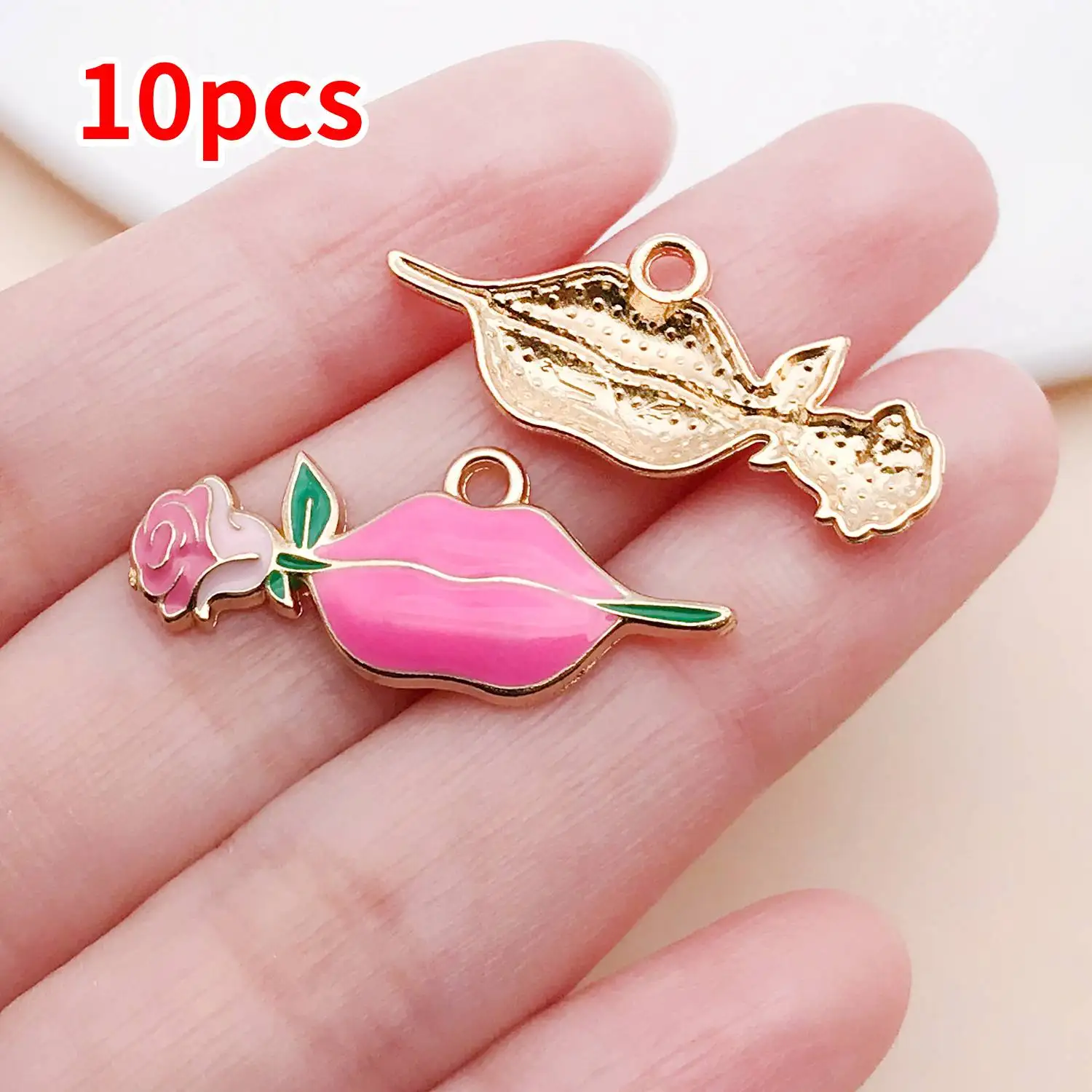 10pcs Creative Cute Ghost Enamel Charms for DIY Jewelry