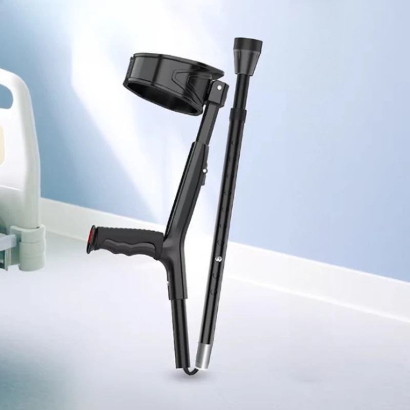 Medicine Forearm Canes Lightweight Arm Crutch Adjustable Ergonomic Comfortable on Wrist Non Skid Rubber Tips Elbow Crutches