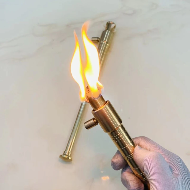 Gold Retro Torch Torch Kerosene Lighter Vintage Torch Extended Multi-function Lighter Outdoor Cool Special Ignition Tool