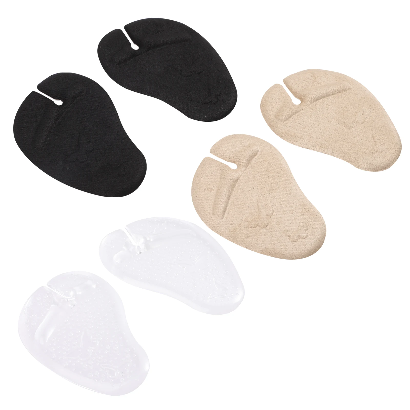 

3 Pairs Flip Flops Sandals Insoles Women Front Foot Cushion Gel Protector Non Slip Soft Comfort Toe Pads Forefoot