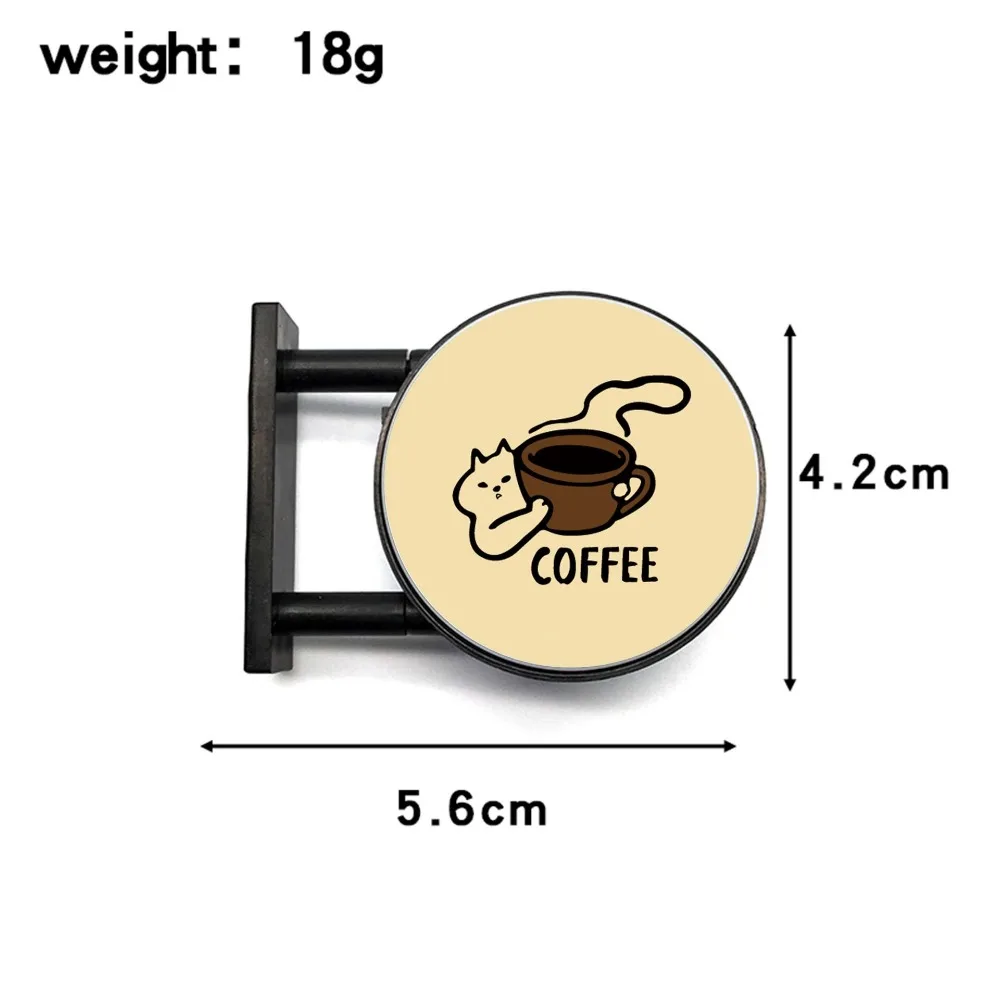 Retro Kaffeehaus-Kühlschrankmagnet, Leuchtender Miniatur-Pegboard-Kühlschrankmagnet, Kreativer Kaffee-Eck-Magnetdekor, Zuhause