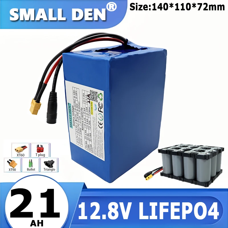 

12.8V 21Ah 32700 Lifepo4 Battery Pack 4S3P With 4S 40A Maximum 100A Balanced BMS 14.6V Electric Boats Scooter 12V UPS Toys car