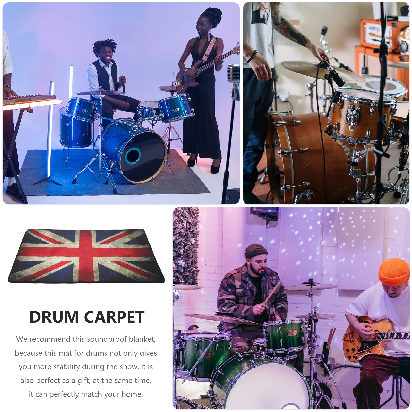 

Drum Carpet Mat Rug Electric Rugs or Mats Major Drum-rugs Polyester Floor Soundproofing