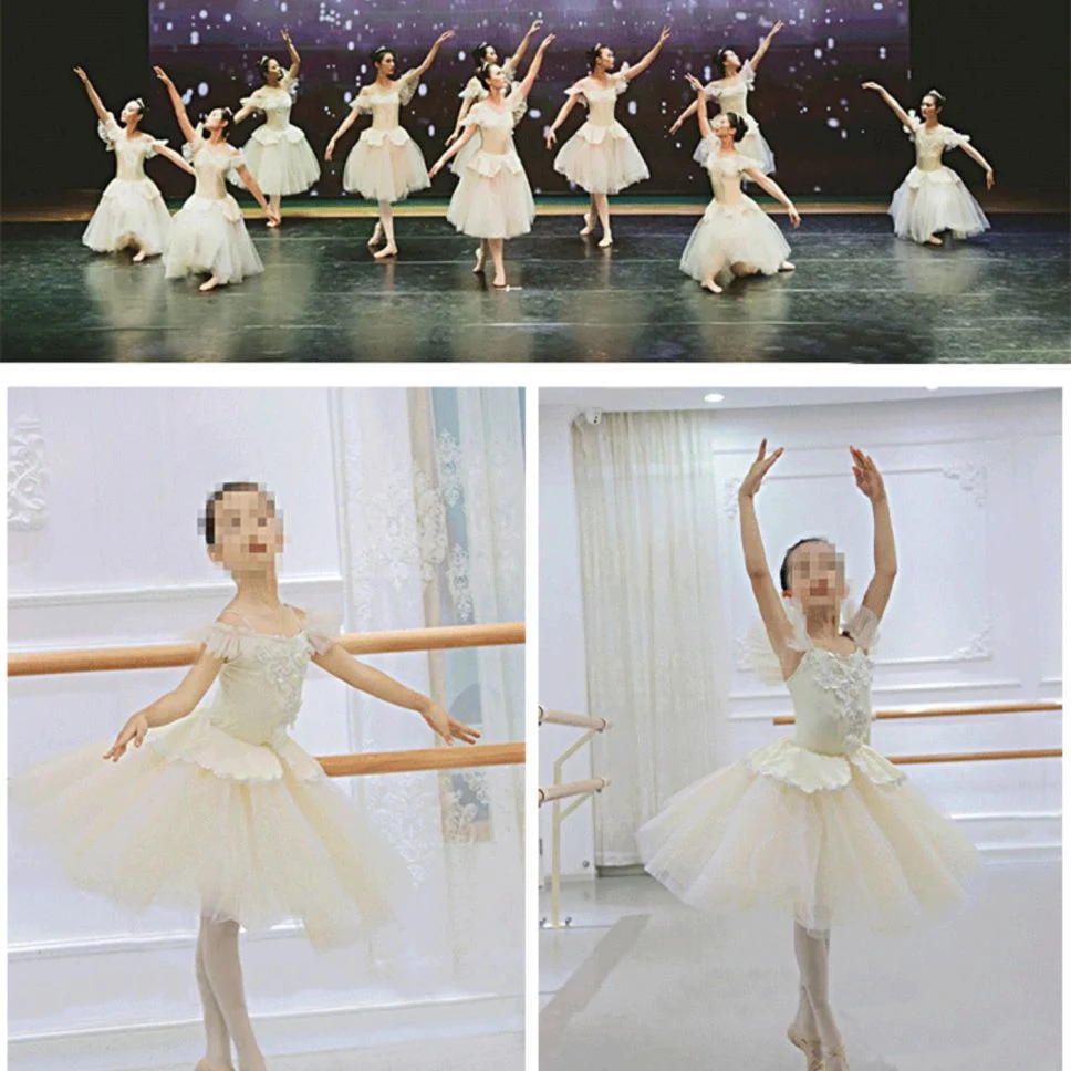 Ruoru Kids Adult Ballerina Ballet TUTU Dancing Long Dress Children Swan Lake Dance Costumes Skirt Girls Long Ballet Outfits