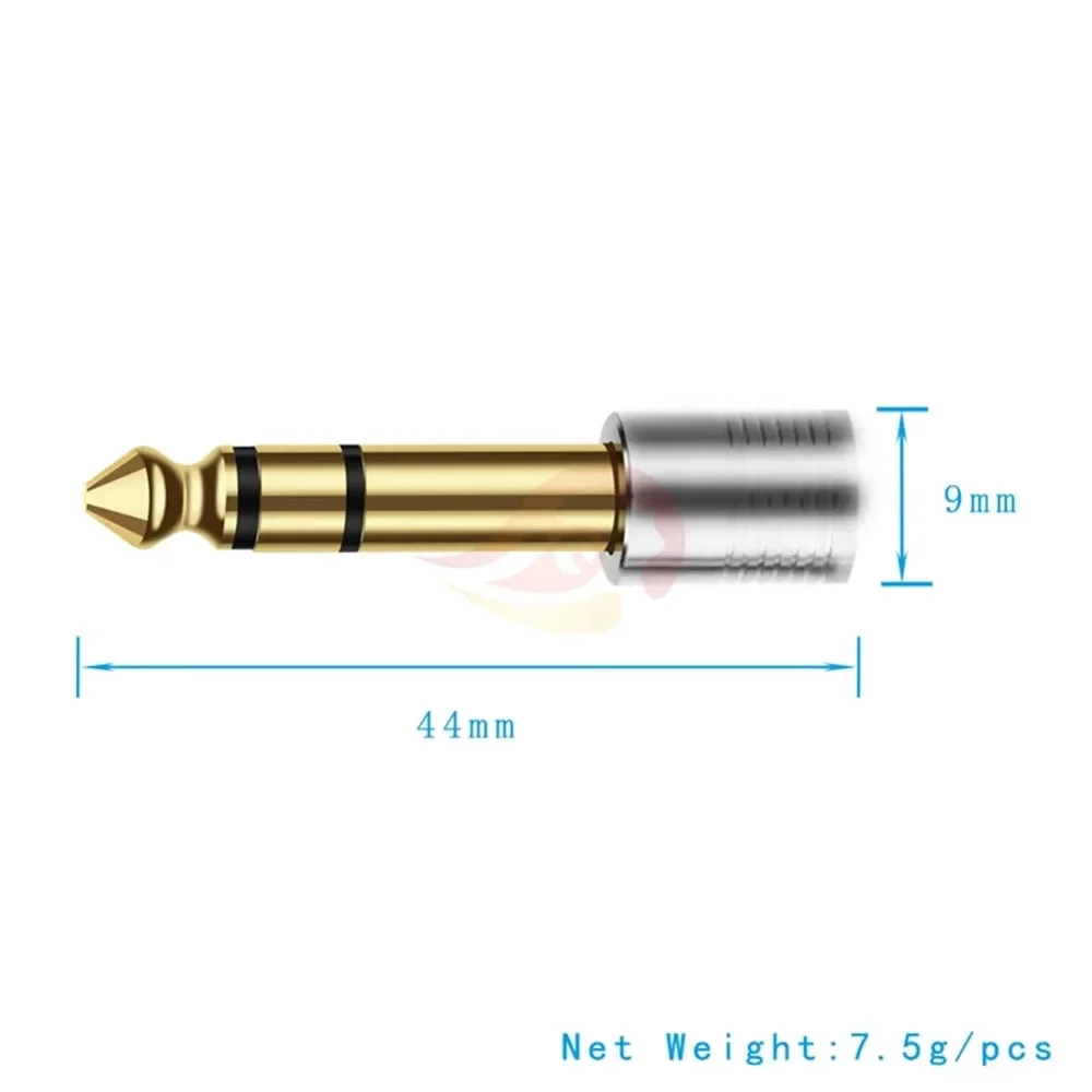 Jack Microphone 6.35Mm Kết Nối Bộ Chuyển Đổi 6.35Mm 1/4 "Nam Đến 3.5Mm 1/8" Nữ Cắm Âm Thanh Kim Loại hiFi Stereo Dây Kết Nối Dây