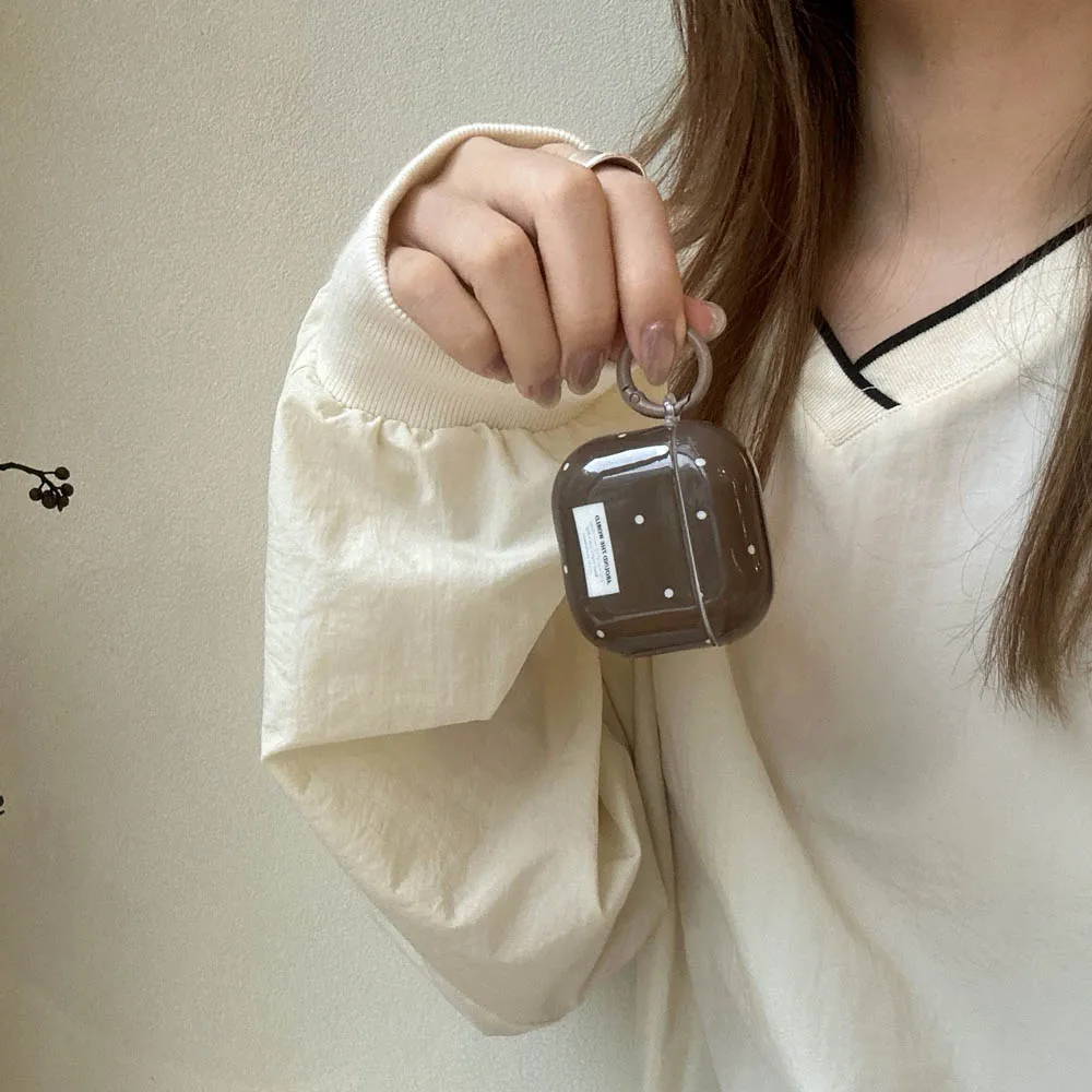 لـ AirPods 4 2 3 1 حافظة ناعمة باللون البيج مع حلقة لأجهزة AirPods Pro 2 AirPods Pro3 2025 غطاء ناعم جميل مضاد للسقوط #5