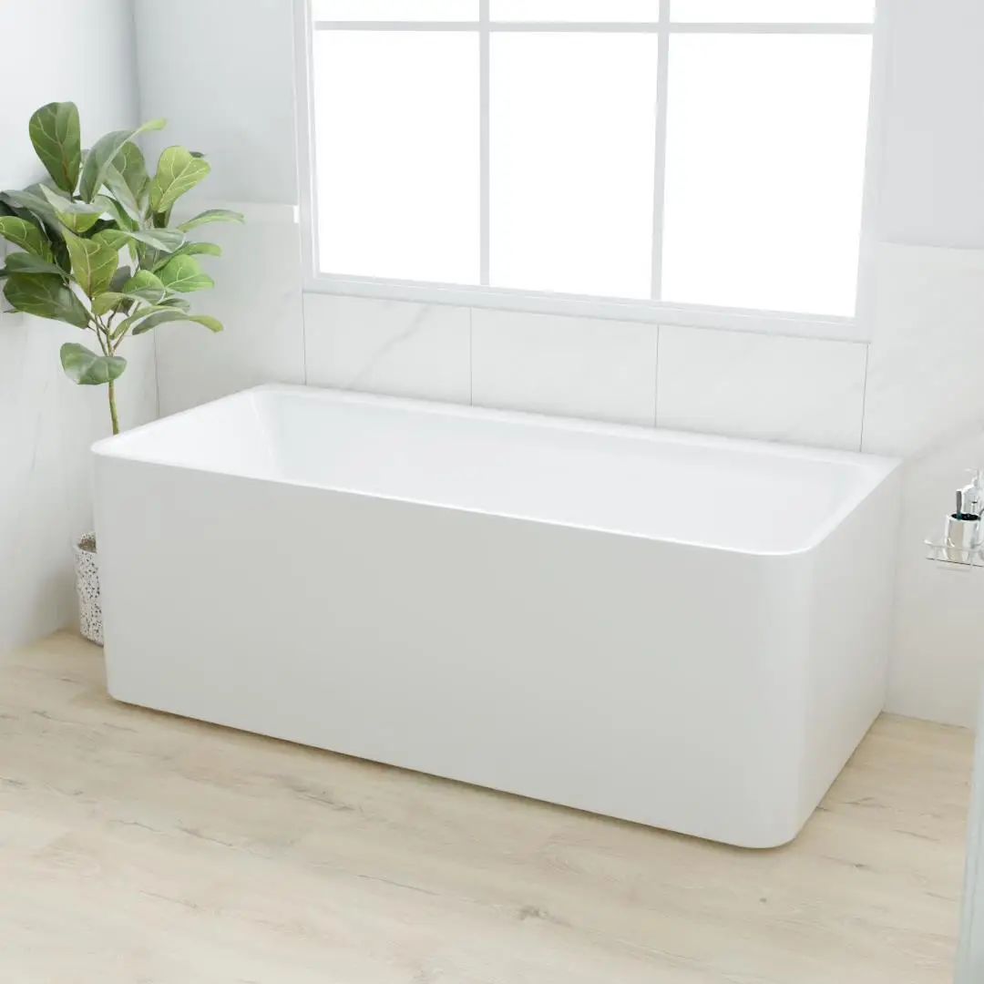 Seamless integrated household insulation three-side skirt, independent bathtub that fits the wall without installation, Japanese