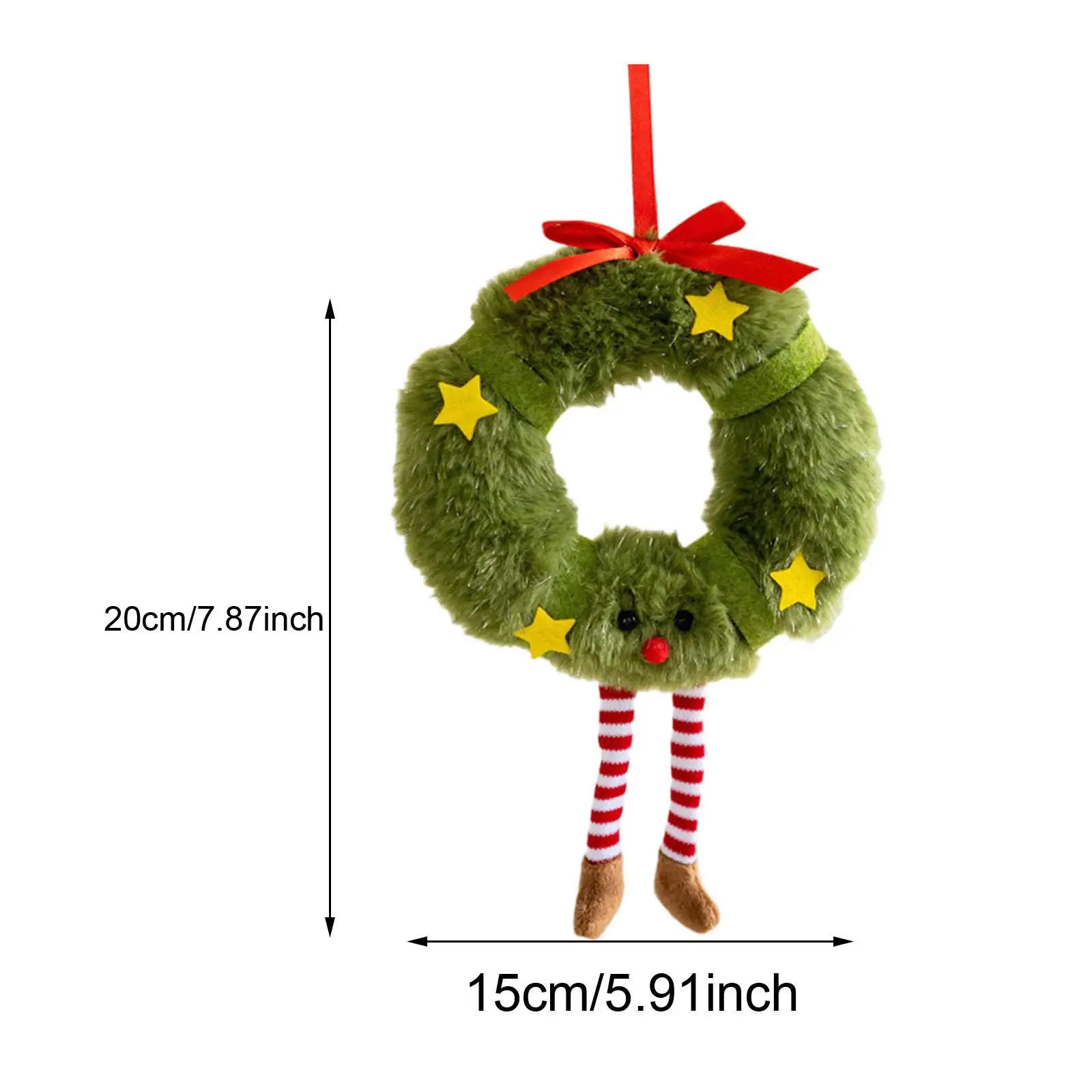 Christmas Tree Plush Pendant Display Lovely Charm Gift Party Decor Christmas Decoration for Window Wall Holiday Door Fireplace