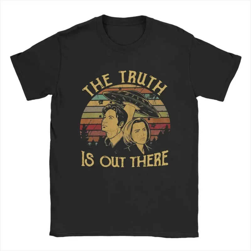 The X Files The Truth Is Out There T Shirts Men 100% Cotton Casual T-Shirt Alien Tee Shirt Short Sleeve Clothing Gift Idea