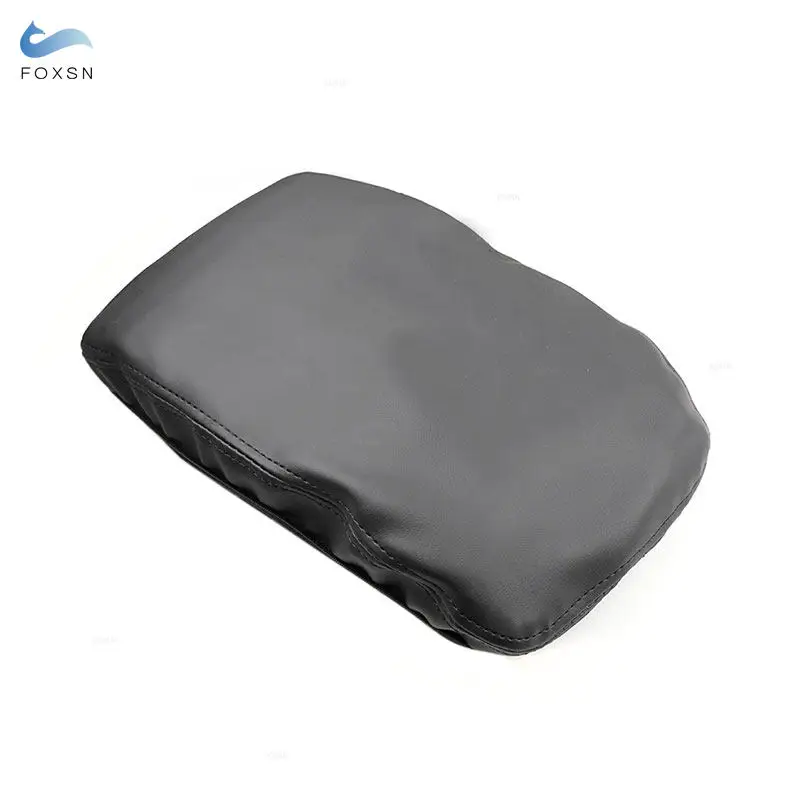 For Mazda CX-30 CX30 2020 2021 Car Interior Center Control Armrest Box Cover Black Microfiber Leather Protective Trim