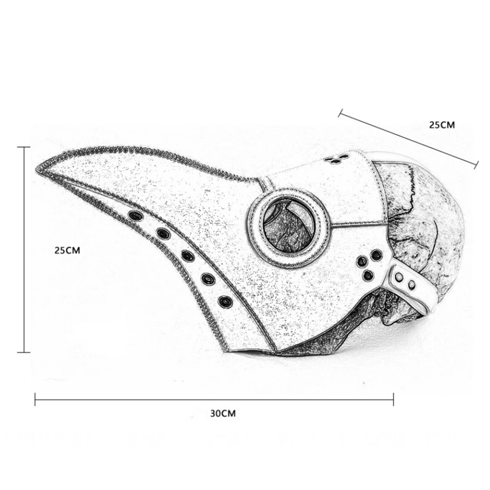

Bird Beak Doctor Mask Custom Halloween Half Horror Headgear Cosplay Ornament Masque for Masquerade Party