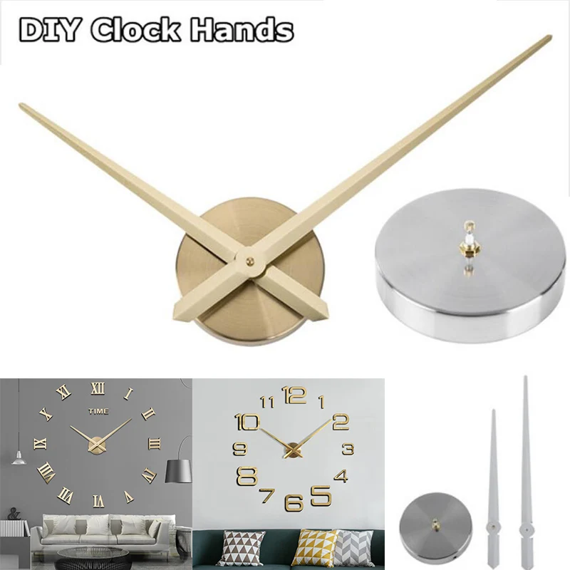 New Big Size For 3D Wall Clock Modern Home Decor Brief DIY Large Clock Needles Quartz Hour Hands Accessories Mechanism