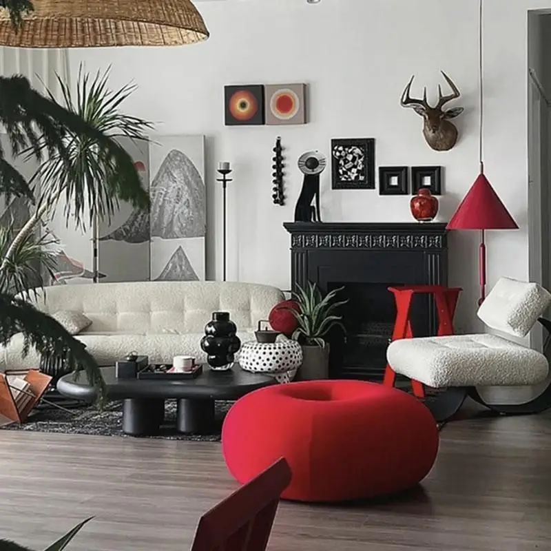 Internet celebrity donuts lazy sofa chair pier low stool