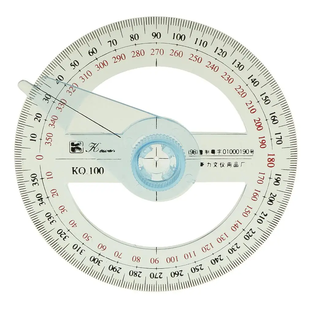 360 Degree Protractor 10cm Angle Sewing Arm Student Office Engineer