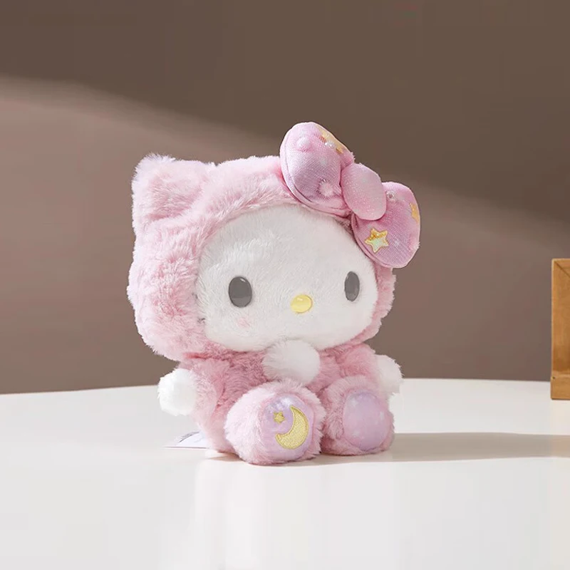 Original Sanrio Cartoon Plush Toy Kawali  Hello Kitty Kuromi My Melody Cinnamoroll Soft Stuffed Doll Pendant Toys Girl Gift