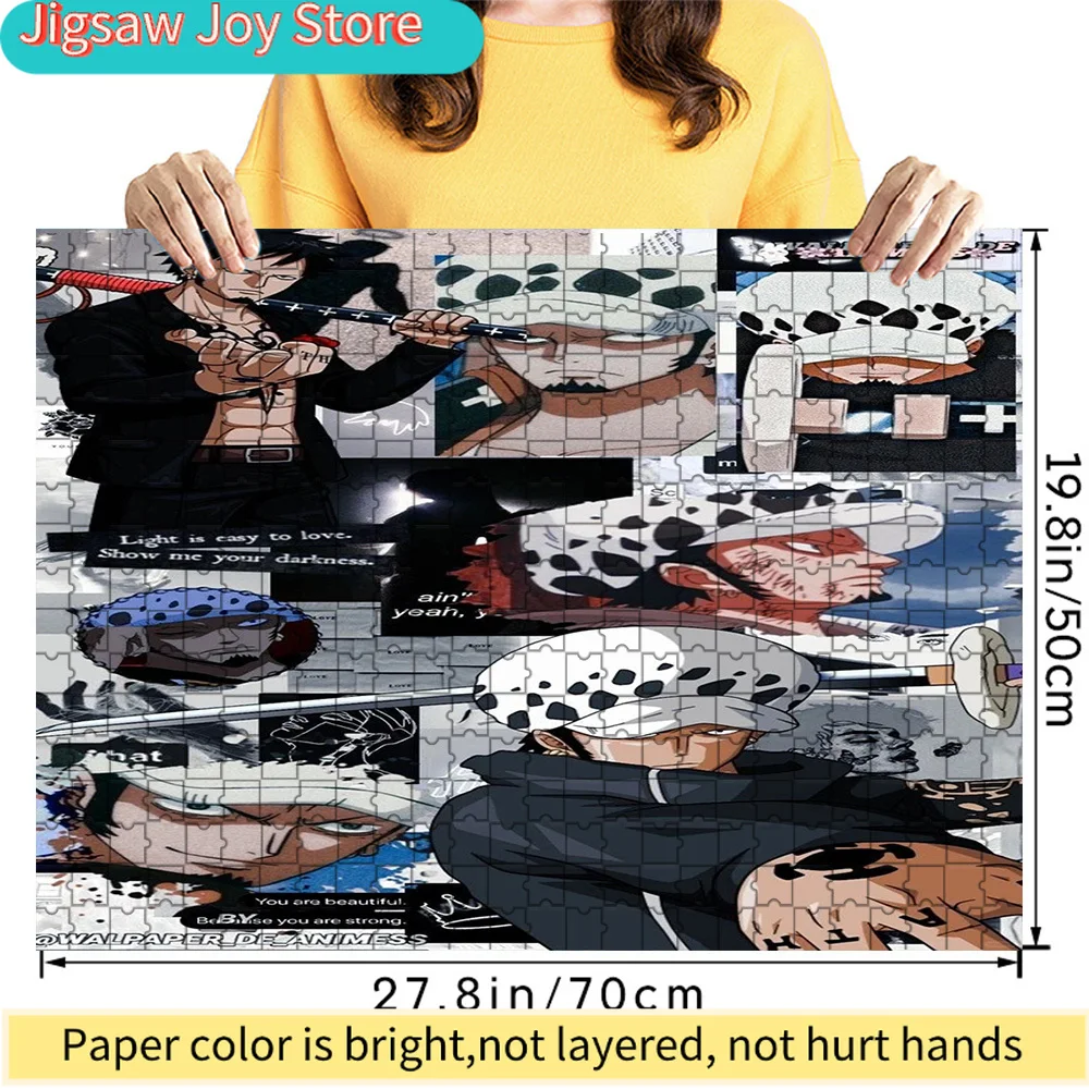 

One Piece Trafalgar Law Cool Collage Scene Art Paper Jigsaw Puzzle, Surgeon of Death Anime Character Art, Collectible Stress Rel