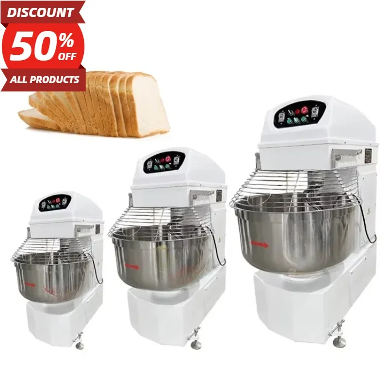 Customized Dough Mixer Machine Spiral Dough Mixer Heavy Duty Stainless Steel Flour Mixing Equipment Bakery Supply