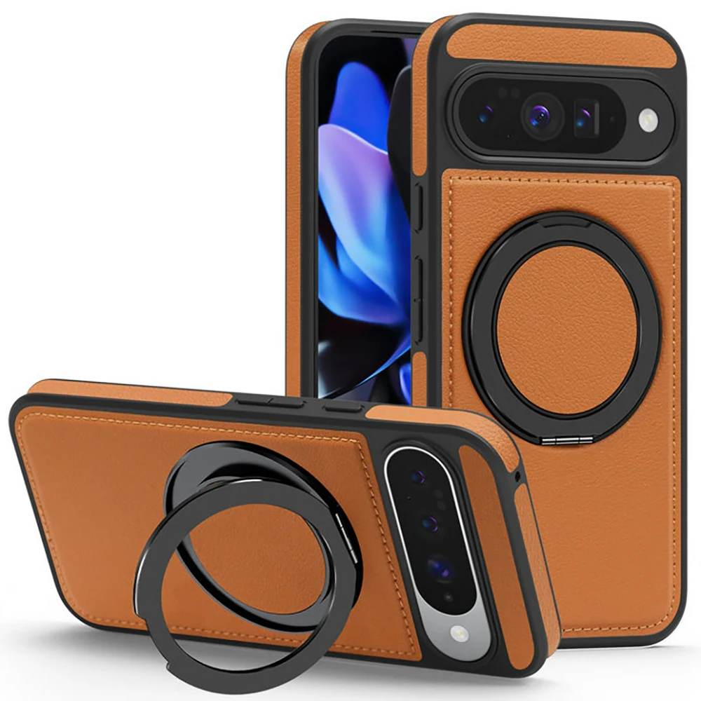 

Pixel 10 9 8 Pro 5G с магнитной задней крышкой для беспроводной зарядки для Google Pixel 10 Pro XL Роскошный чехол Pixel 9A 9 A Подставка Funda