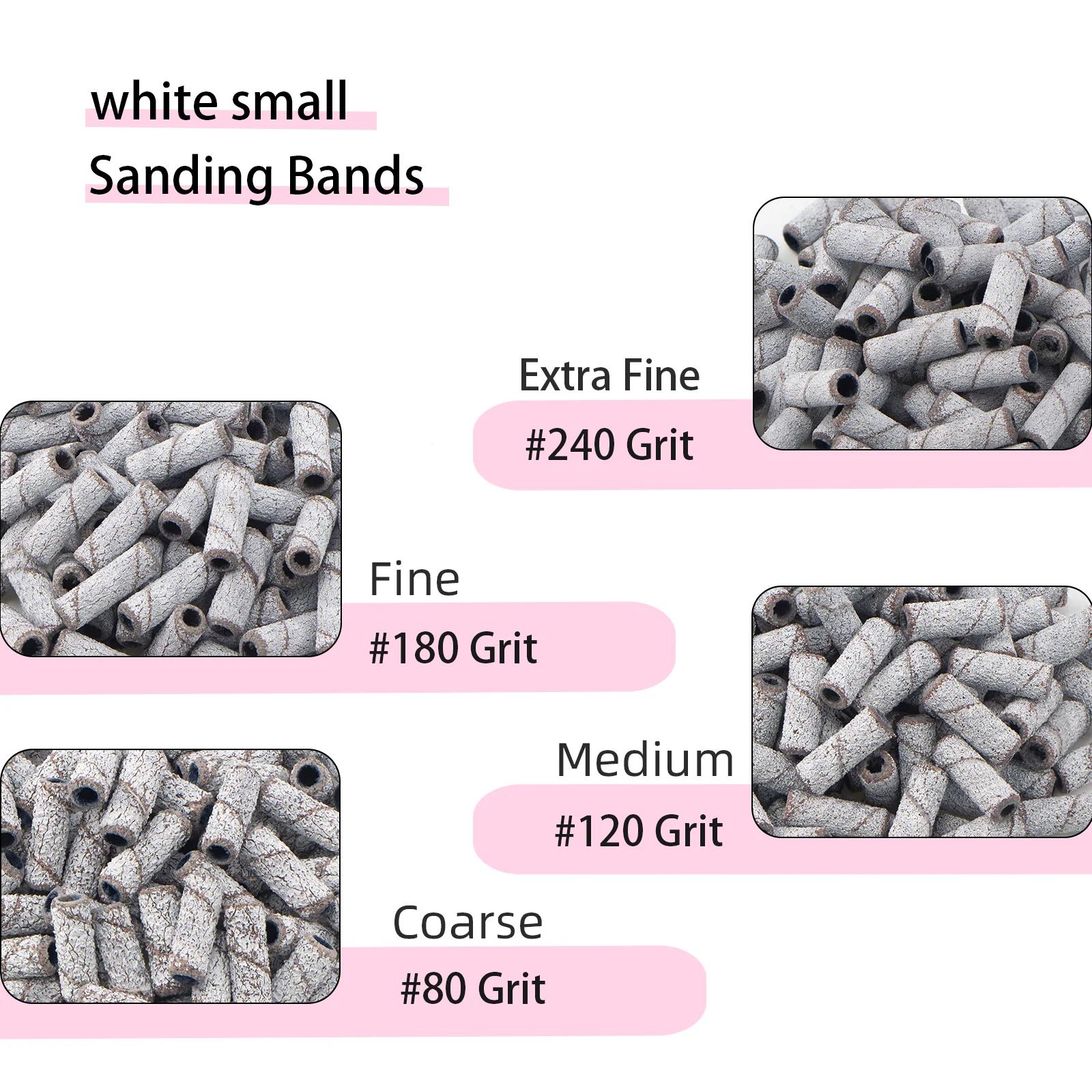 50Pcs 3,1 MM Mini Nagel Schleif Bands Mit Welle 3/32 "Nagel Bohrer Bits SandBands UV Gel acryl Polish Remover Nagel Werkzeug Set