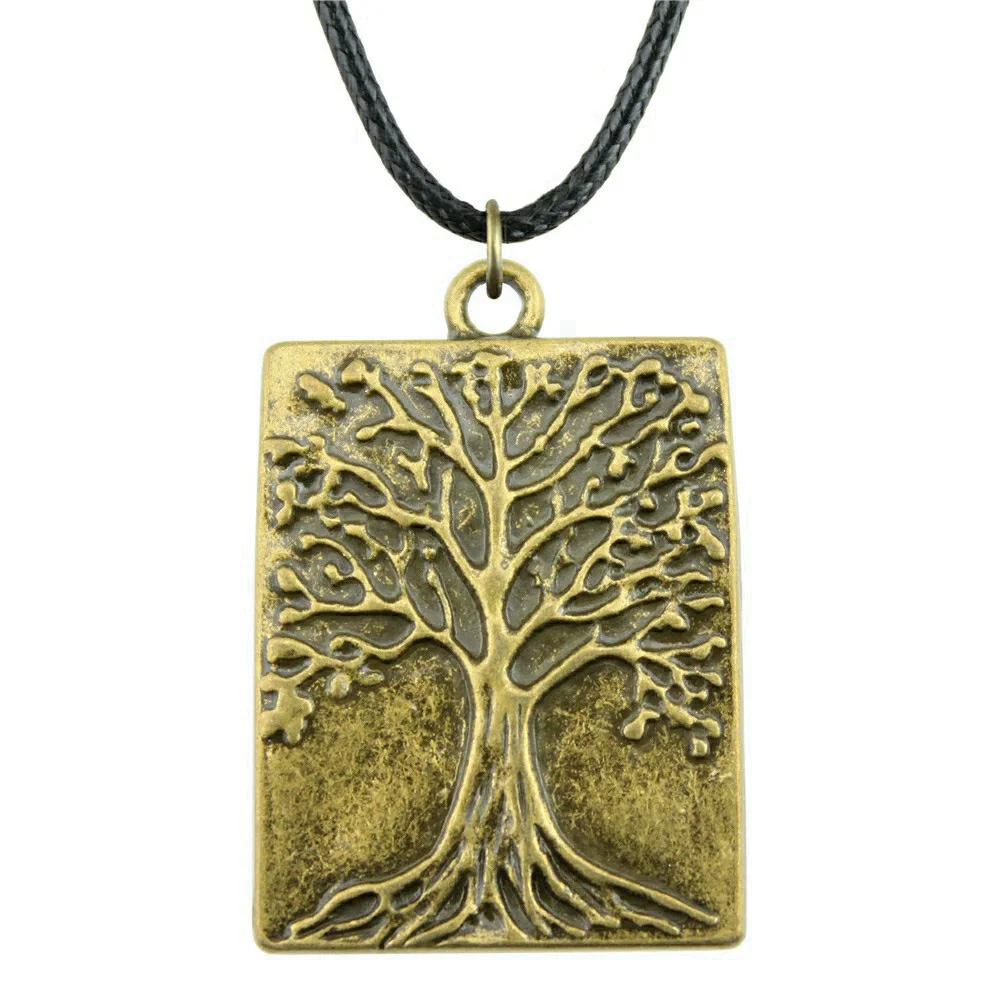 Tree Of Life Pendant Necklace Vintage Plant Sacred Charm Necklaces Nature Spiritual Amulet Jewelry Gift