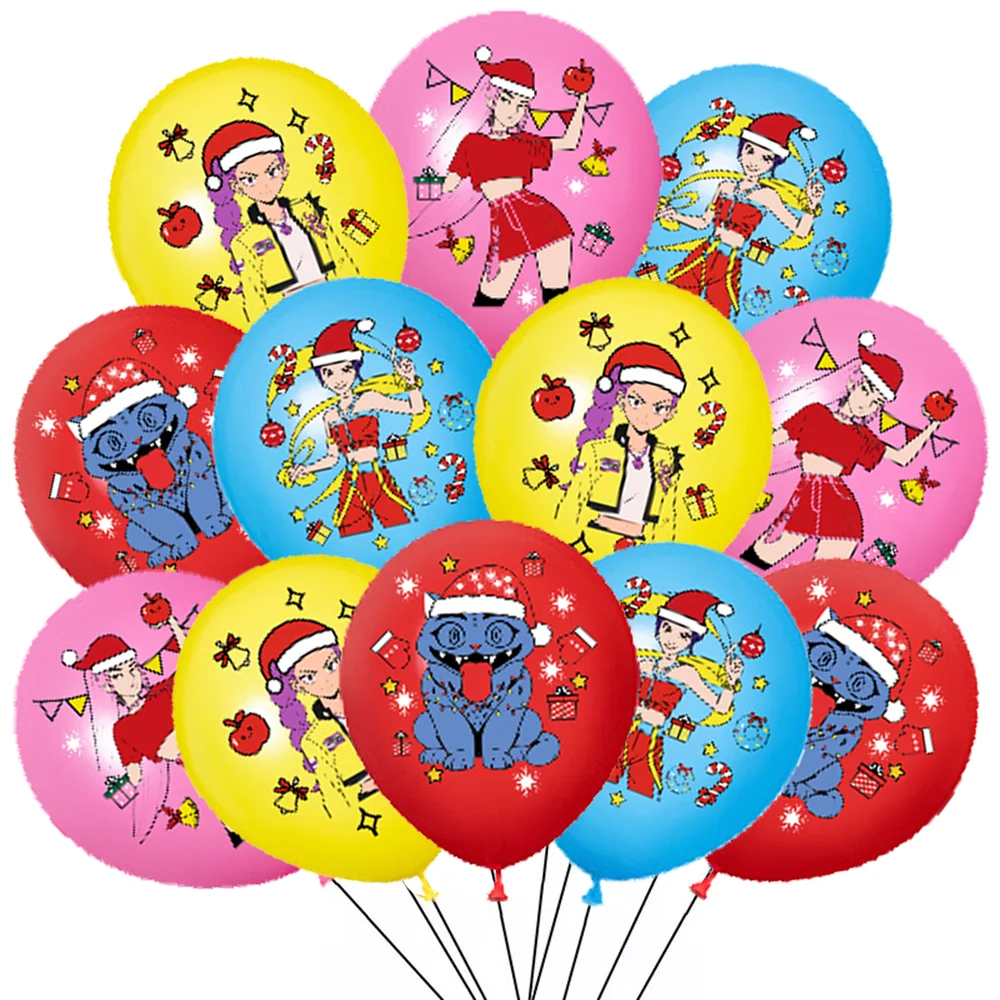 

12Pcs Kpop Demon Hunters Balloons Party Supplies Latex Balloon Kids Korean Anime Float Globe Baby Shower Birthday Party Decors