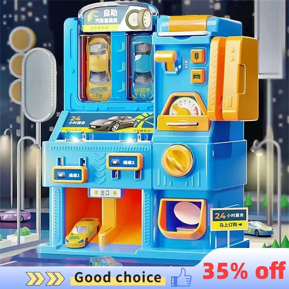 Educational Toy Random One  Two Colors Randomly Emitted Car Vending Machine Coin Toy Car Vending Machine Educational Toy Set