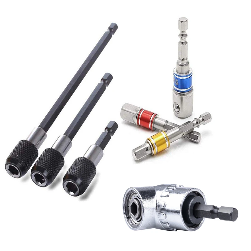1/4 Inch Head Extension Rod Batch Magnetic Screwdriver Quick Transfer Lever Self-locking Extension Rod 60/100/150mm Hand Tools