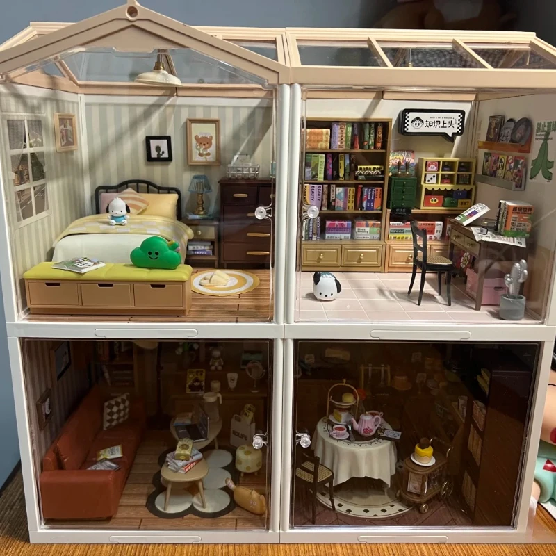 World Cabin Scene DIY Toy Milk Tea Building Blocks Handmade House 3D Assembly Model Girl Miniature Gift Building Blocks