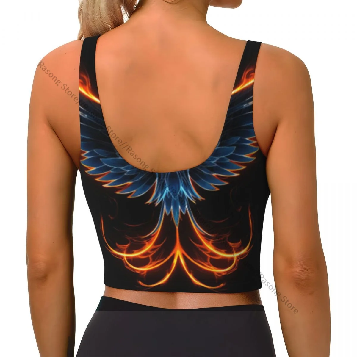 Yoga Vest Women Gym Sports Crop Tops Majestic Eagle Symbol Streetwear Workout Breathable Tank Top Female