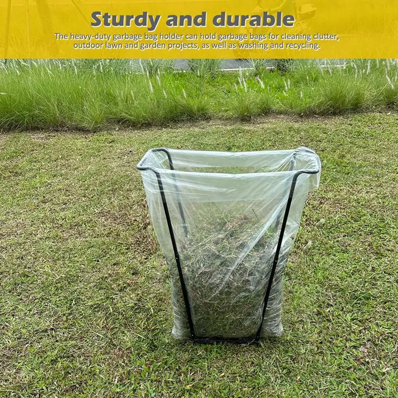 Foldable Plastic Garbage Hanging Bag Outdoor Camping Rubbish Bag Storage Rack Holder Kitchen Organizer Trash Bag Rack