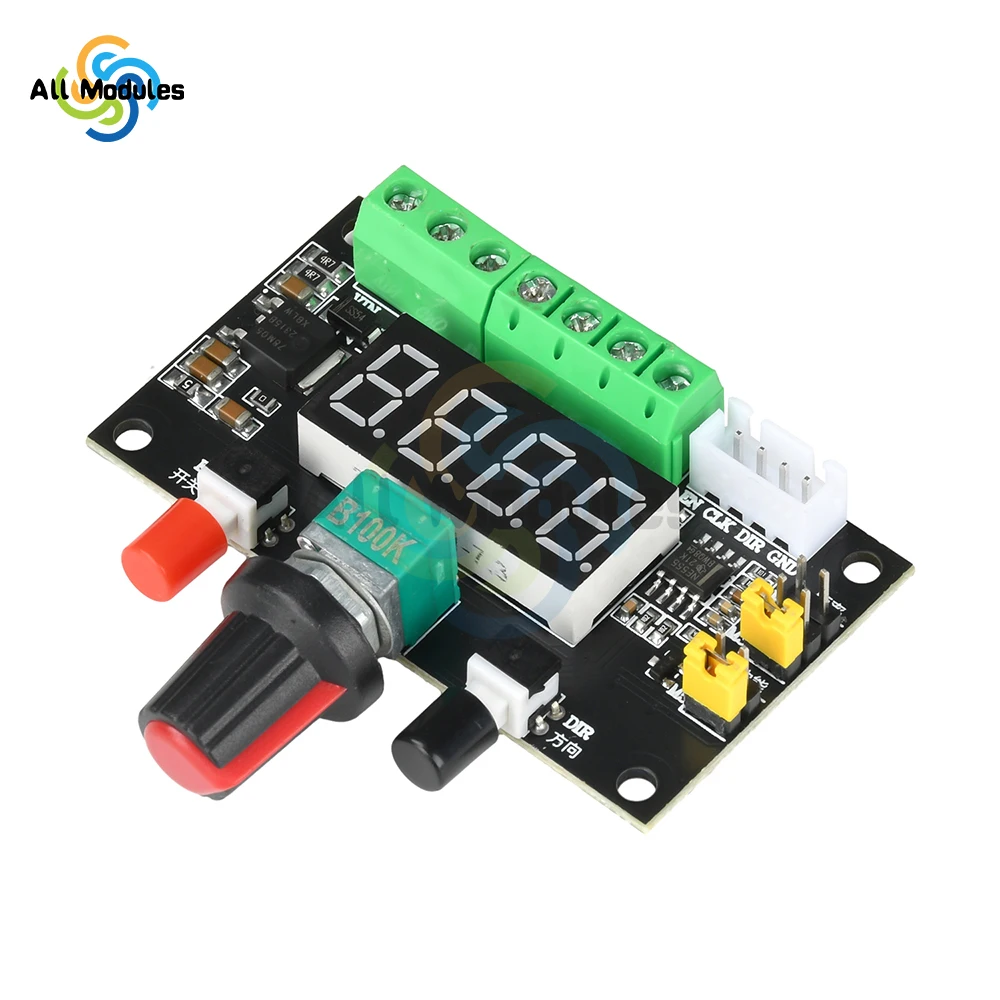 12V 24V Stepper Motor Controller with PWM Pulse Signal Generator, Reversible Rotation & Speed Control for Automation