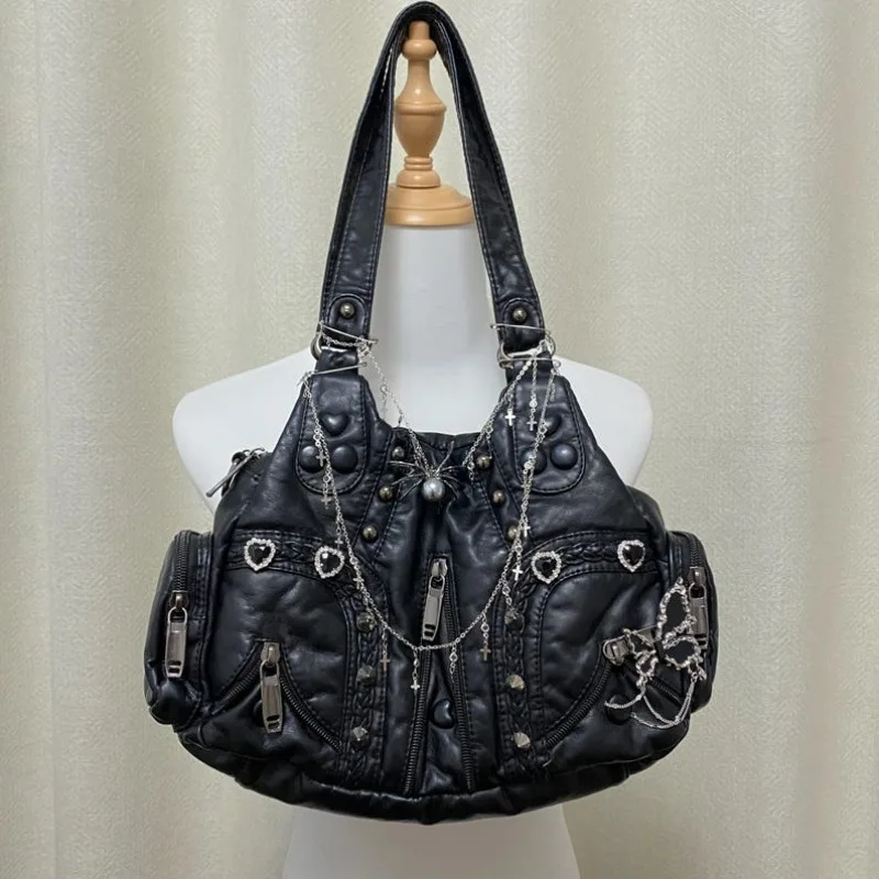 

Cute Crossbody Bags Handbag Y2k Unique Spider Chain Shoulder Bag for Women Fashion Black Handbag Y2K Crossbody Bag