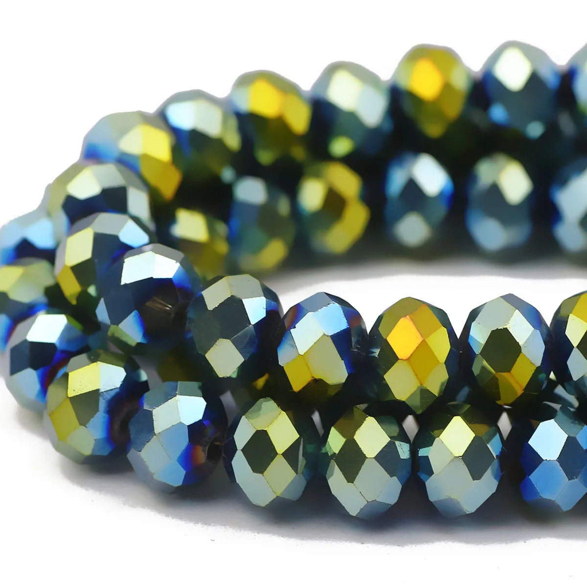 Grüne flache runde Form österreichische Kristalle Glas lose Distanzperlen 50-200 Stück 3/4/6/8 mm für Schmuckherstellung DIY Armbänder Halsketten