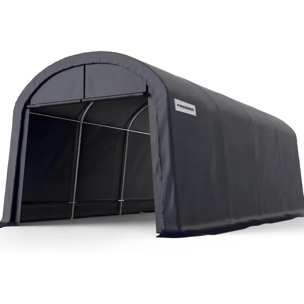 

10' x 20' Round Style Garage Shelter Anti-Snow Heavy Duty Storage Shelter Carport Portable Canopy Storage Shelter Shed