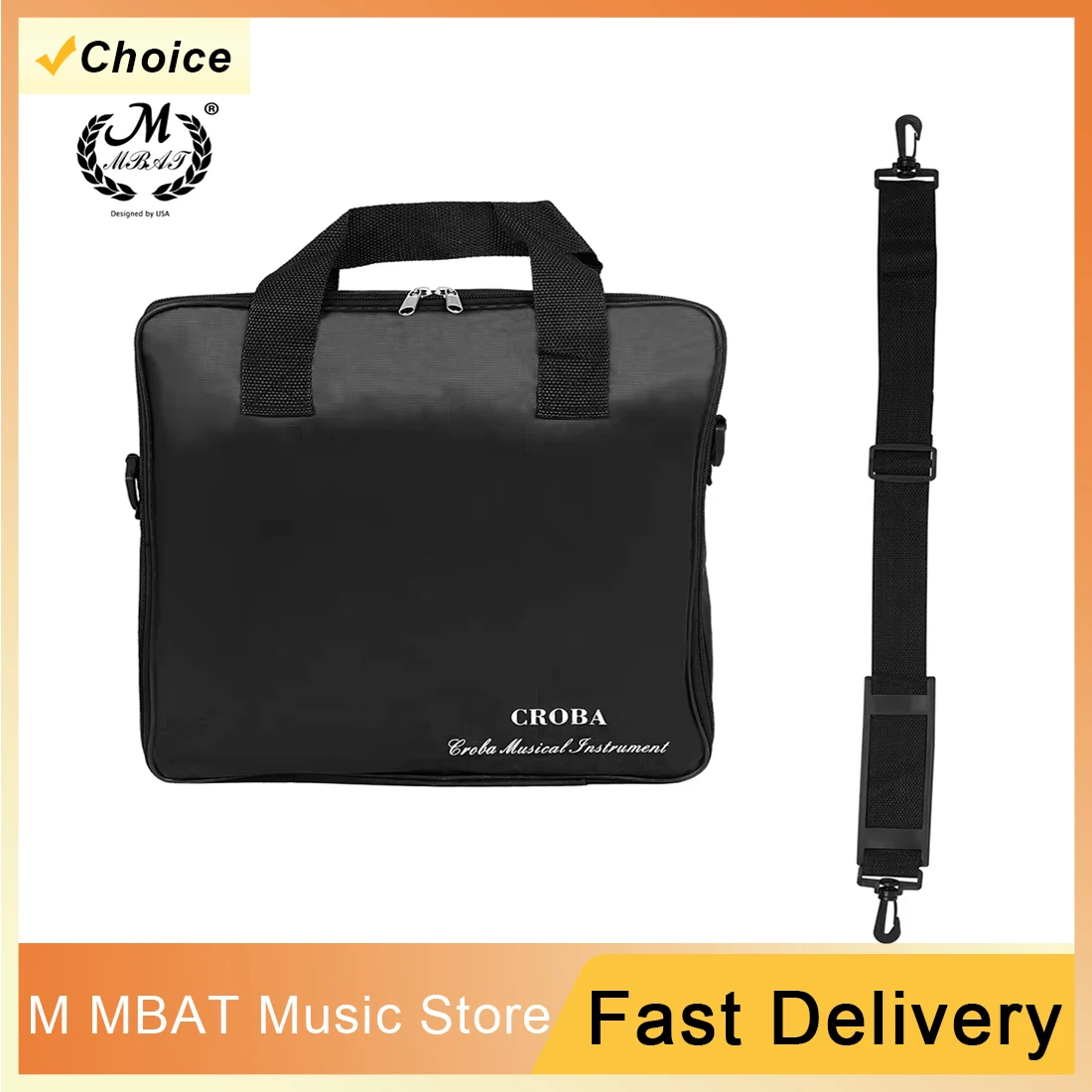 Caja de tambor de viaje portátil, bolsa de tambor Cajon con correas, bandolera de mano de una sola capa, bolsa impermeable negra de tela Oxford