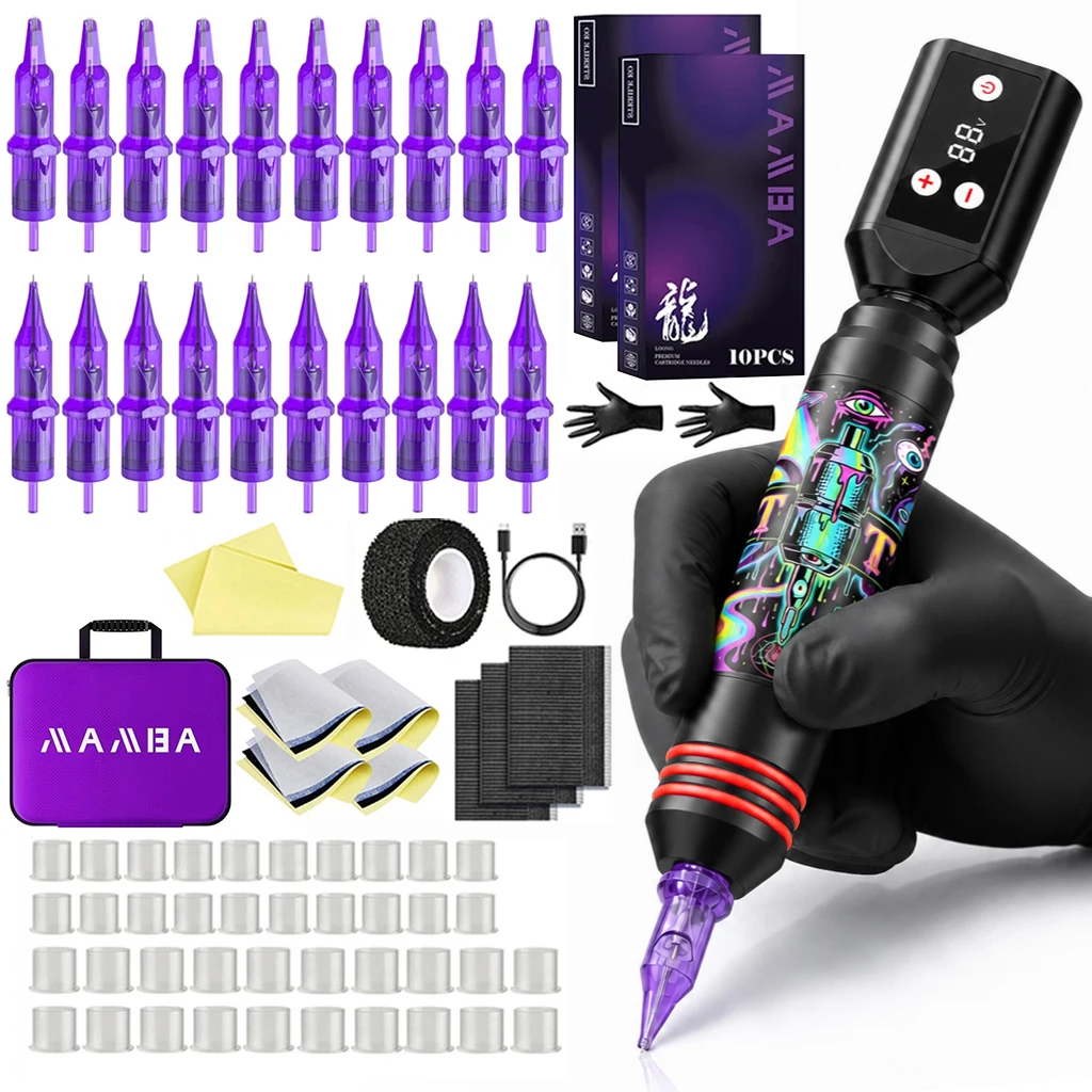Tattoo Kit DM Graffiti Tattoo Pen Kit For Permanent Makeup Tattoo Machine Kit Hot Tattoo Power Supply Tattoo Gun Kit view 2