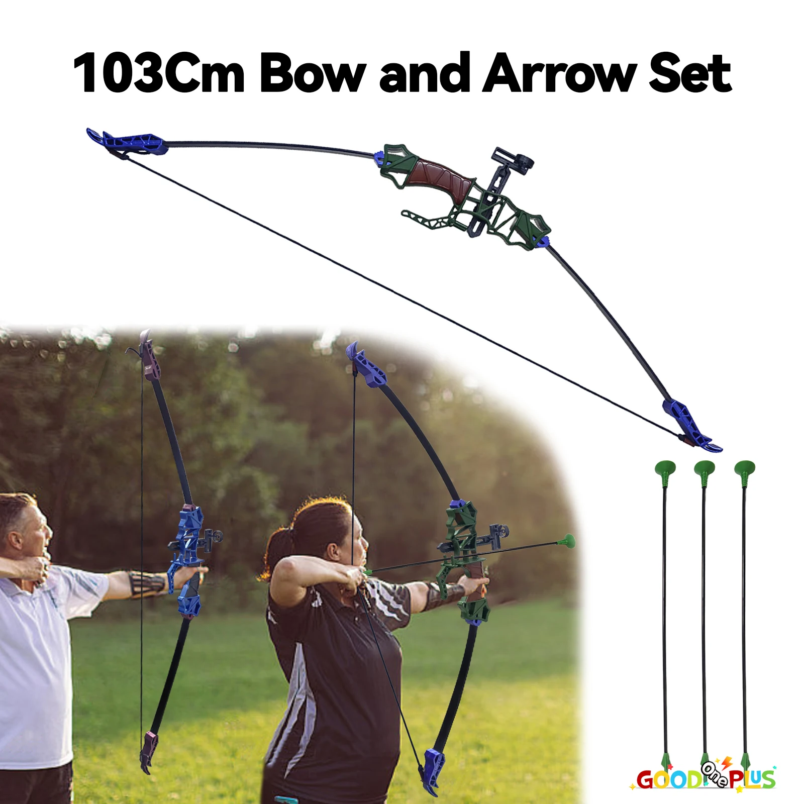 103Cm Kids Bow and Arrow Set Archery Practice Recurve Outdoor Sorts Shooting Toy Sports Toys Set for Kids Gift Bow Kit Set