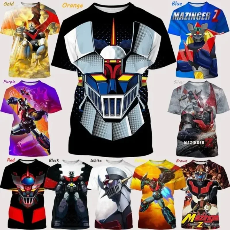 

Anime Retro Mazinger Z 3d Printing T-Shirt Men Hip Hop Street Casual T-Shirt Cosplay Men's Clothing Haikyuu T-shirt for Men