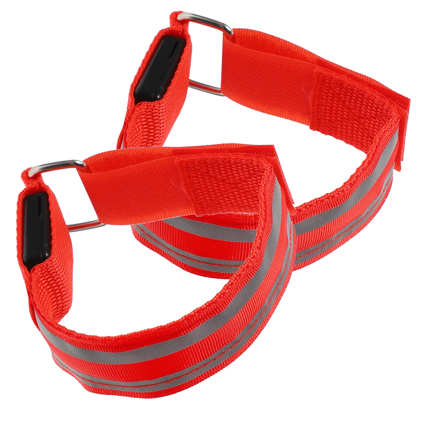 قطعتان من الأساور المضيئة LED القابلة لإعادة الشحن، سوار معصم رياضي وامض، متين ومريح للجري الليلي