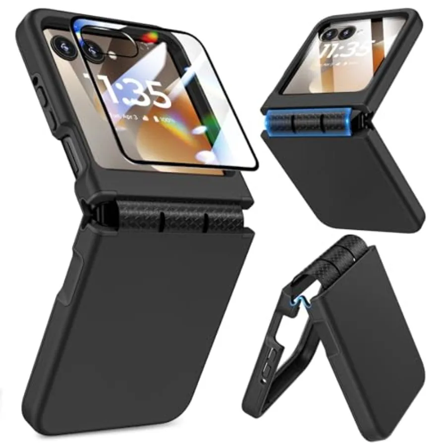 

for Motorola Razr 2026/2025/2024 Case, for Moto Razr 2026/2025/2024 Phone Case [Screen Protector][Hinge Protection] Dual-Layer
