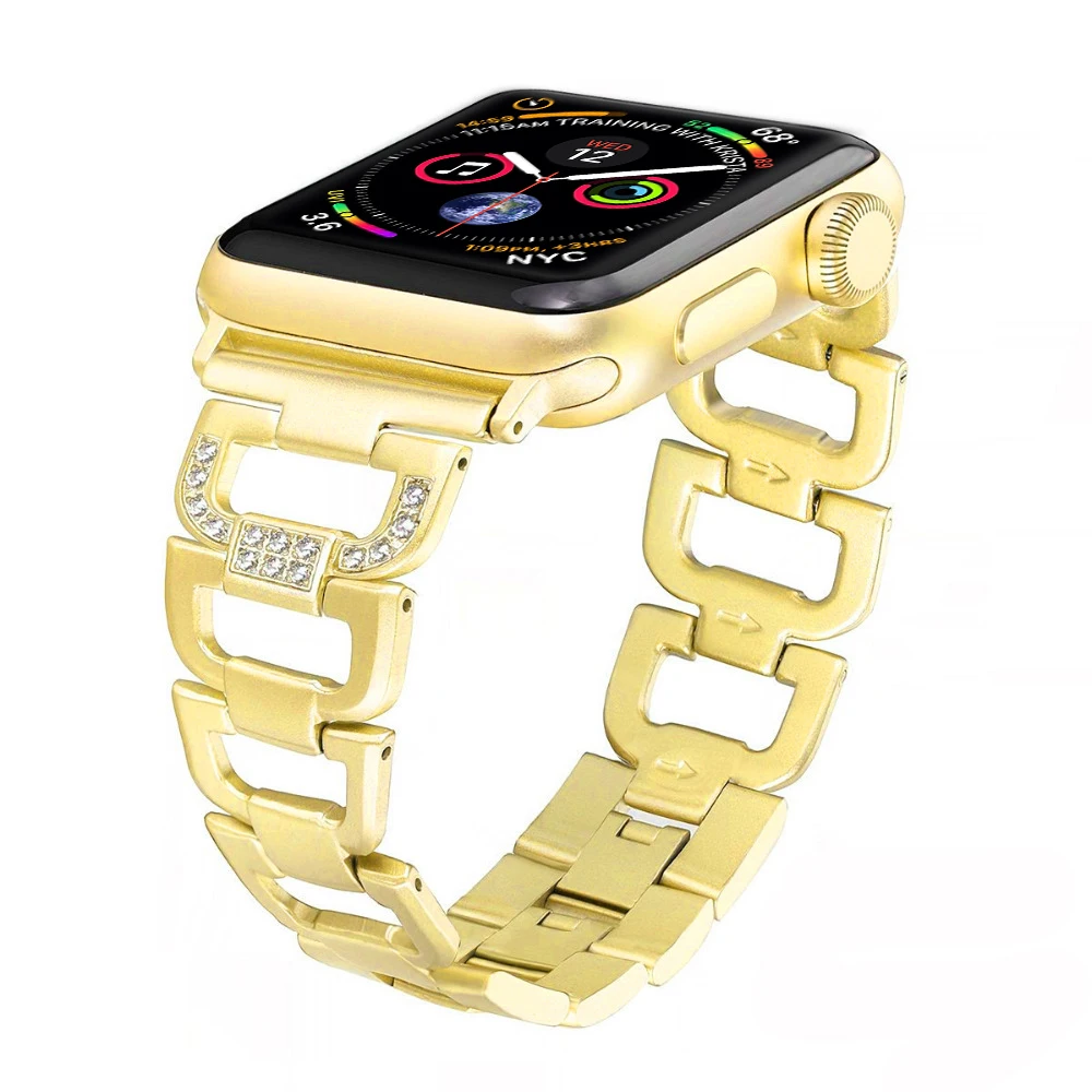 Link bracelet For Apple watch band 45mm 41mm 44mm/40mm correa iwatch series 7 6 5 4 3 42mm/38mm Stainless Steel strap wrist belt