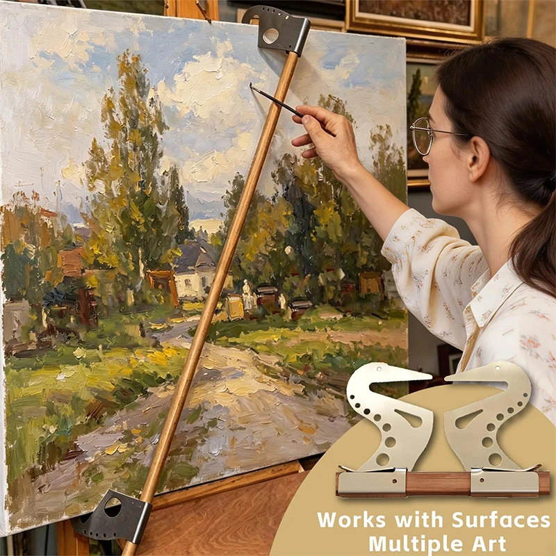 Adjustable Easel Hand Rest Support Bar Artist Hand Support Bridge Metal Wrist Rest Stand With Self-locking Gravity Sketch Draw