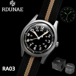 RDUNAE 28.5 millimetri 2024 Nuovo Top Orologi Al Quarzo Per Gli Uomini Retro G10 Militare Miyota 2035 Movemen Orologi Minerali relogios masculino
