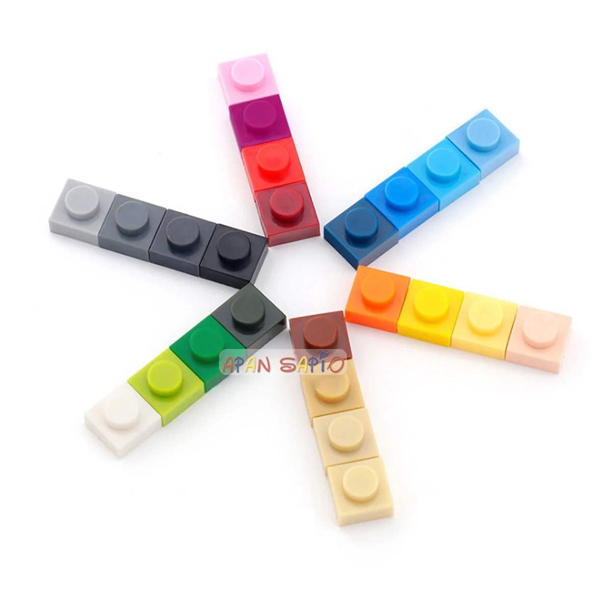 100pcs/lot DIY Blocks Building Bricks Thin 1x1 Educational Assemblage Construction Toys for Children Size Compatible With 3024